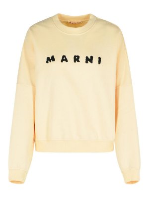 Marni: Sweatshirts & Sweaters - Ivory Cotton Sweatshirt