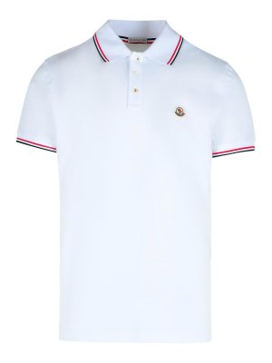 MONCLER: Poloshirts - Poloshirt - Weiß