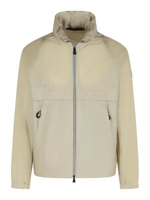 MONCLER: casual jackets - Negara Cream Nylon Jacket