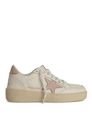 GOLDEN GOOSE: sneakers - Ball Star 2 Sneaker in pelle bianca