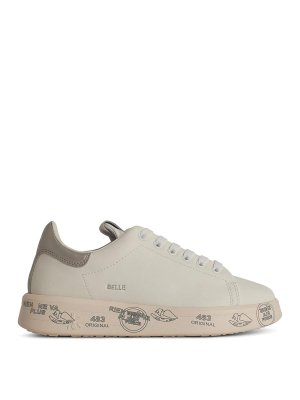 PREMIATA: trainers - Belle White Leather Sneakers