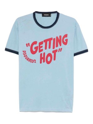 DSQUARED2: T-shirts - T-Shirt - Bleu Clair