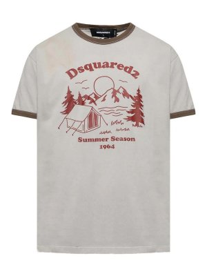 DSQUARED2: T-shirts - T-Shirt - Gris Clair