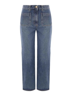 ELISABETTA FRANCHI: bootcut jeans - Mid-Rise Cropped Jeans