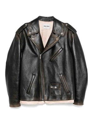 MIU MIU: leather jacket - Leather Jacket