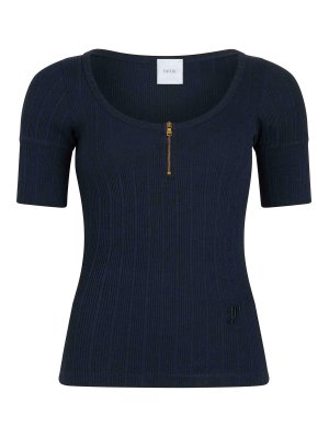 PATOU: t-shirts - Scoop-Neck Ribbed T-Shirt