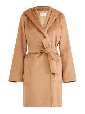 Max Mara: short coats - Rialto Camel Wool Robe Coat