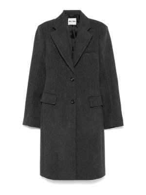 MIU MIU: short coats - Virgin-Wool Coat