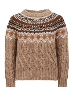 MONCLER: crew necks - Grenoble Cable-Knit Sweater