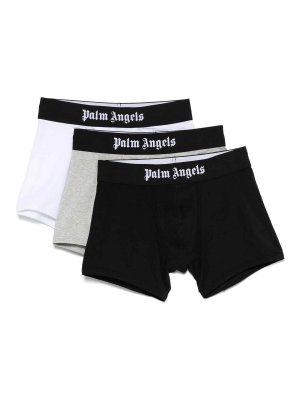 Palm Angels: Costumi piscina e boxer - Boxer a banda logo (set di tre)