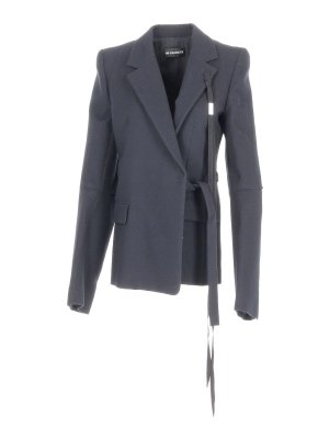 ANN DEMEULEMEESTER: giacche casual - Lana spazzolata su misura asimmetrica venla