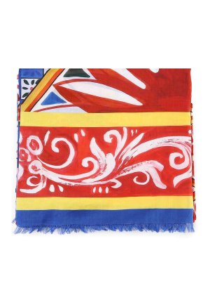 DOLCE & GABBANA: beach accessories - Sarong In Allover Print Cotton