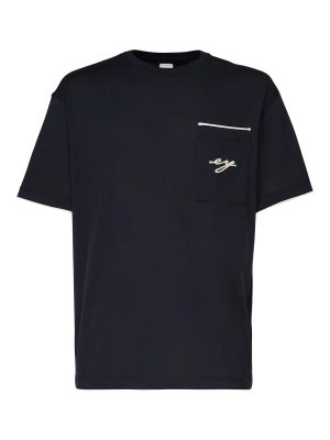Tシャツ・カットソー Eleventy SS25 Eleventy Shirts Blue (K75CAMK02 TES0K17111) Blue Cotton T-shirt with embroidered logo Eleventy - Vitkac