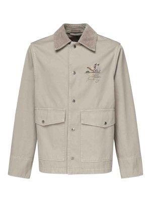 BURBERRY: casual jackets - Jacket With Embroidery