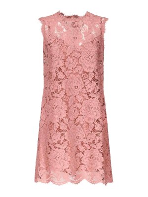 DOLCE & GABBANA: ニーレングスドレス - 膝丈ドレス - ヌードカラー