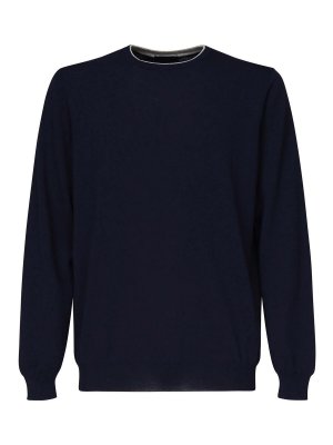 Tシャツ・カットソー MALO Men Sweater UXA132F3L27 E2932 Blue Malo Crew-Neck Sweater - Light Blue - Men | UXA132F3L27E3438