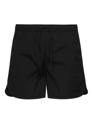 水着 DOLCE  GABBANA Men Swim Pants M4F36TONR46N0000 Black Mid-length swim trunks with branded band in Black for Men