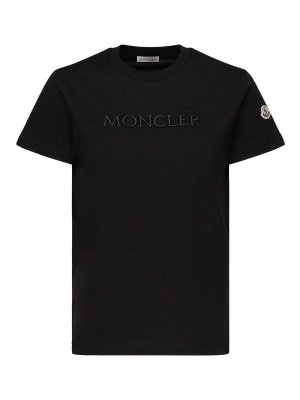 ★韓国の人気★【MONCLER】★ロゴ Tシャツ★ Moncler T-Shirt With Silicon Logo Patch | K10938C0000589A17999