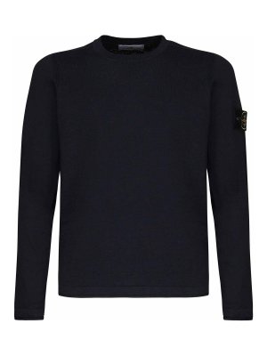 STONE ISLAND: crew necks - Crew-Neck Jumper With Small Rolled Details