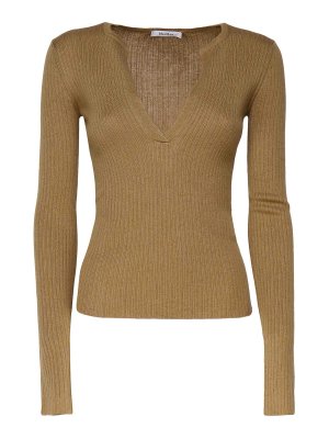Max Mara: crew necks - Urlo Sweater In Silk And Wool Blend