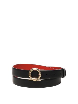FERRAGAMO: belts - Reversible Belt With Hooks