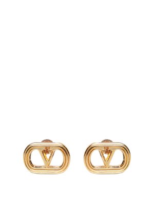 VALENTINO GARAVANI: Earrings - Earrings With Logo Plaque