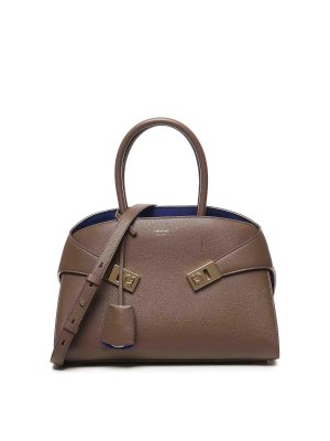 FERRAGAMO: totes bags - Two-Tone Hug Handbag (M)