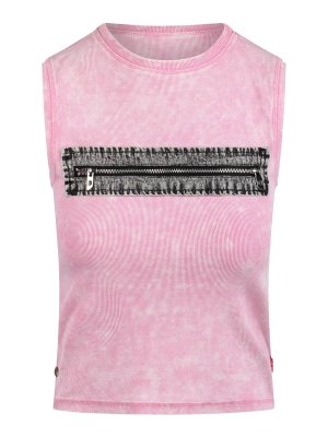 Fabiana Filippi Brass detailed tulle top - Pink