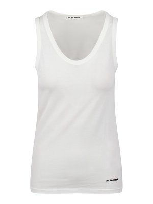 JIL SANDER: Tops & Tank tops - Cotton tank top