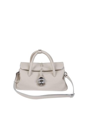 【関税＆送料込み】Jil Sander 'Curve Media' White Leather C Jil Sander Medium Curve Shoulder Bag | Neutrals | FARFETCH