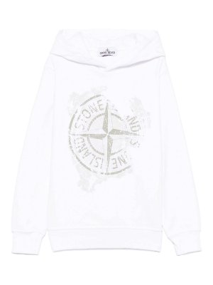 Stone Island Junior: Sudaderas y suéteres - Sudadera - Blanco