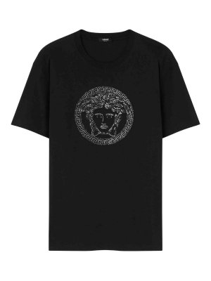 VERSACE: Tシャツ - Tシャツ - 黒