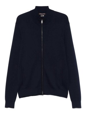 MICHAEL KORS: Strickpullover mit Rundhalsausschnitt - Rundhalspullover - Blau