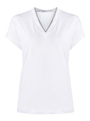 BRUNELLO CUCINELLI: t-shirts - V-neck t-shirt