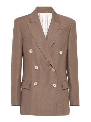 BRUNELLO CUCINELLI: Vestes de costume - Blazer - Marron