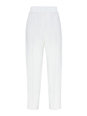 BRUNELLO CUCINELLI: カジュアルトラウザー - カジュアルパンツ - 白