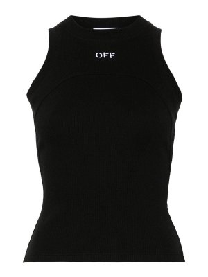 OFF-WHITE: Tops & Tank tops - Coast top with embroidery