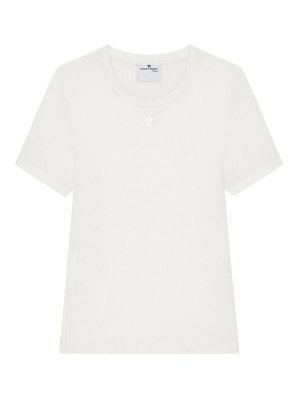 Courreges: t-shirts - T-Shirt In Rete