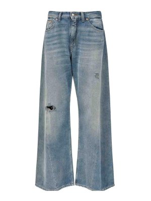 MM6 MAISON MARGIELA: Bootcut - Bootcut Jeans - Blau