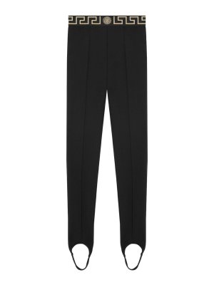 ボトムスその他 MONCLER SS25 Logo patch leggings (K10988H00005899YG 999) Moncler Logo Patch Leggings - Black - Women