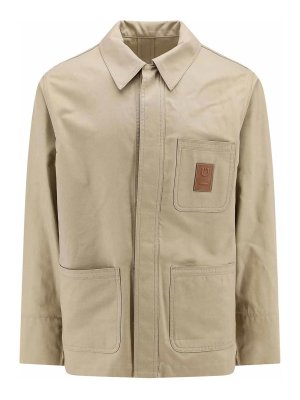 SALVATORE FERRAGAMO: casual jackets - Cotton and viscose jacket