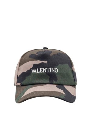VALENTINO GARAVANI: hats & caps - Camouflage baseball hat