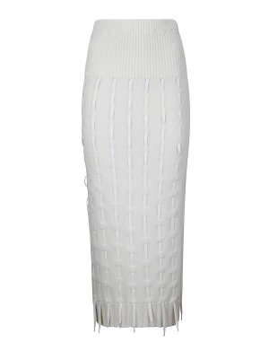 INSTITUTION: Knielange und Midi Röcke - Midirock - Weiß