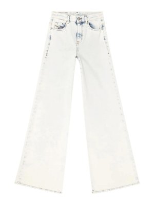 DIESEL: Bootcut - Bootcut Jeans - Weiß
