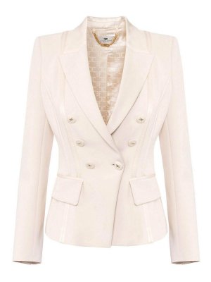 ELISABETTA FRANCHI: Vestes casuals - Veste Casual - Crème