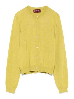 GUCCI: cardigans - Long Sleeve Crew-Neck Cardigan