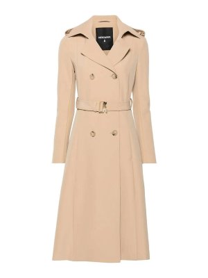 PATRIZIA PEPE: Trenchcoats - Trenchcoat - Beige