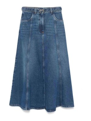 スカート PATRIZIA PEPE Women Mid Skirts 8G0448 A545C789 Blue Patrizia Pepe Skirt - Dark Blue - Women | 8G0448A545C789