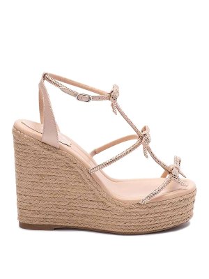 Rene Caovilla ベージュファー ミュール 約7cmヒール Rene Caovilla ベージュファー ミュール 約7cmヒール