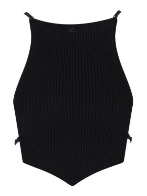 Courreges: Tops und Tank Tops - Top - Schwarz